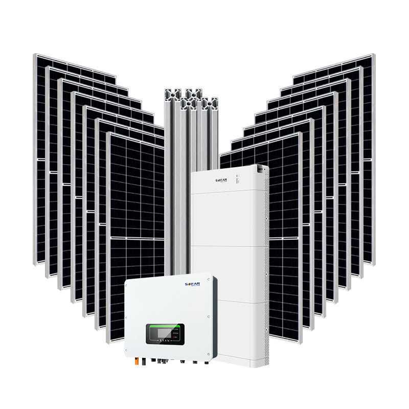 Sistema Autoconsumo Híbrido Trifásico 5,5 kW - Cobertura Inclinada
