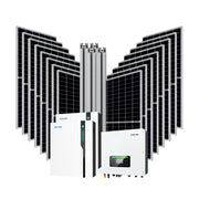 Sistema Autoconsumo Híbrido Monofásico 6 kW - Cobertura Inclinada