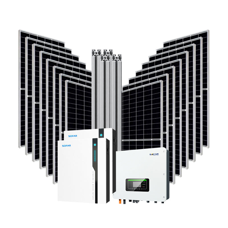 Sistema Autoconsumo Híbrido Monofásico 6 kW - Cobertura Inclinada