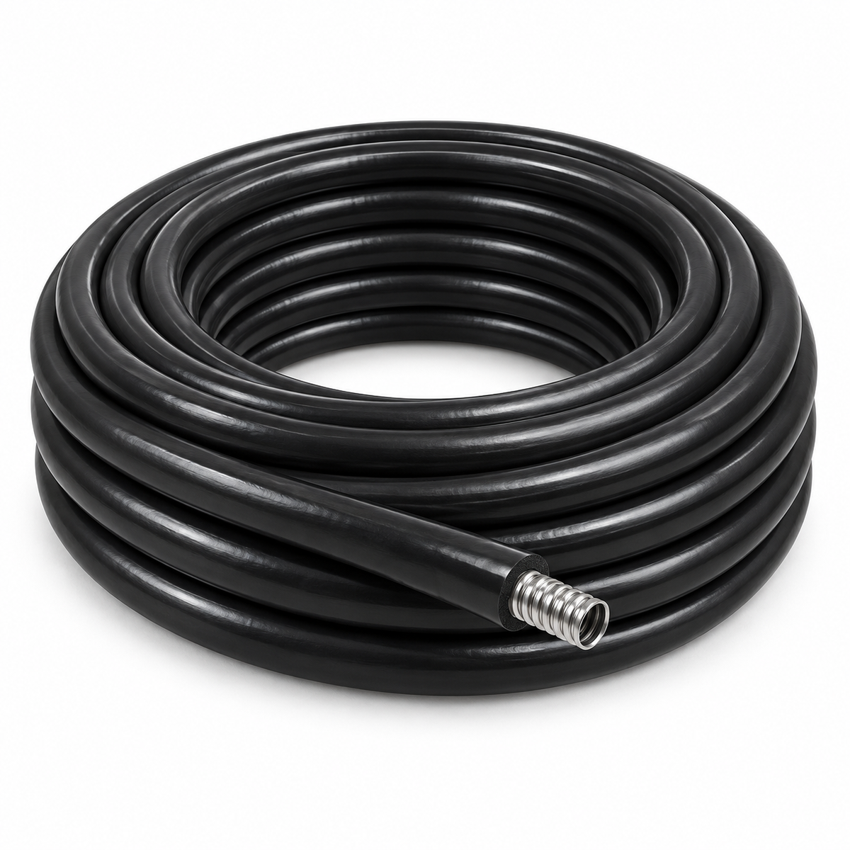 Tubo inox ondulado c/ revest. EPDM plastif. DN16, rolo 50m
